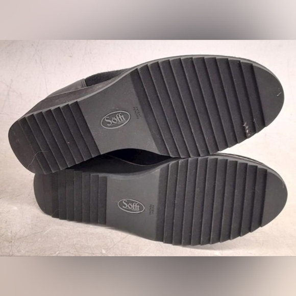 Sofft Elaina Women's Black Wedge Ankle Boots - Picture 3 of 6